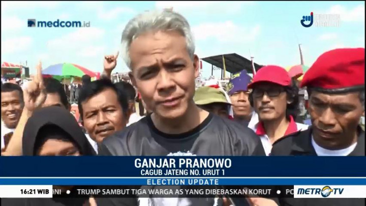 Ganjar Kampanye di Grobogan, Sudirman di Brebes