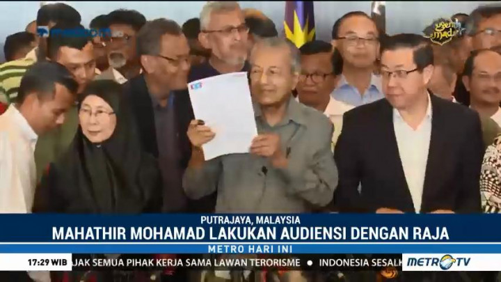 Mahathir Mohamad Berharap Segera Dilantik Jadi PM Malaysia
