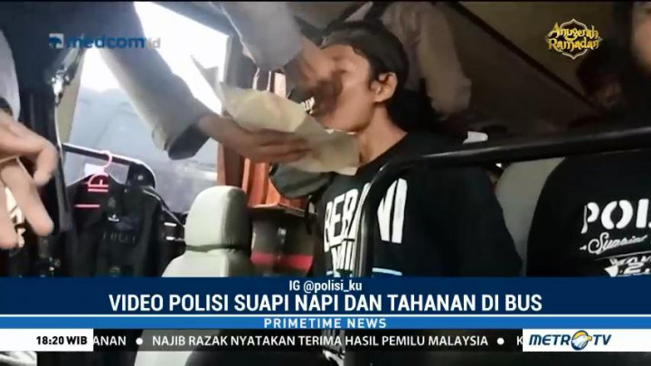 Polisi Suapi Napi di Dalam Bus Menuju Lapas Nusakambangan
