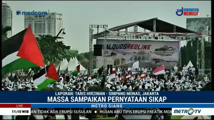 Massa Aksi 115 Kutuk Keputusan Trump Soal Yerusalem