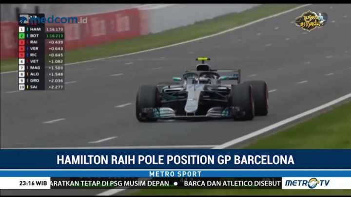 Hamilton Raih Pole Position GP Spanyol