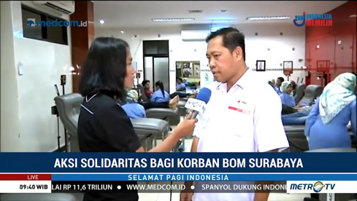 Warga Surabaya Ramai-Ramai Donor Darah