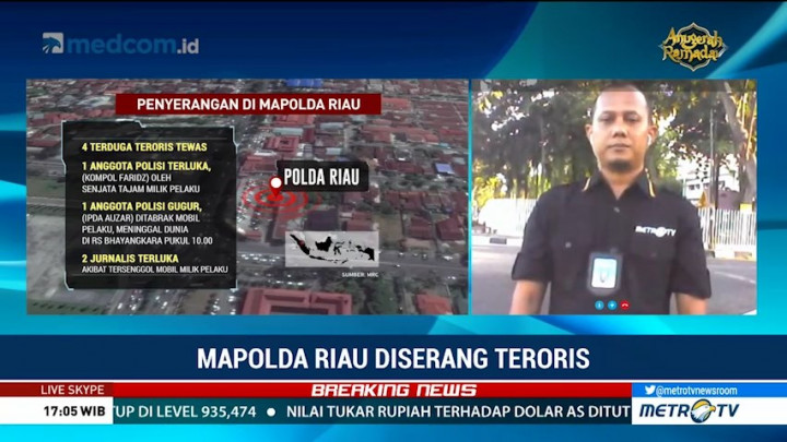 Sopir Minibus Penyerang Mapolda Riau Masih Buron