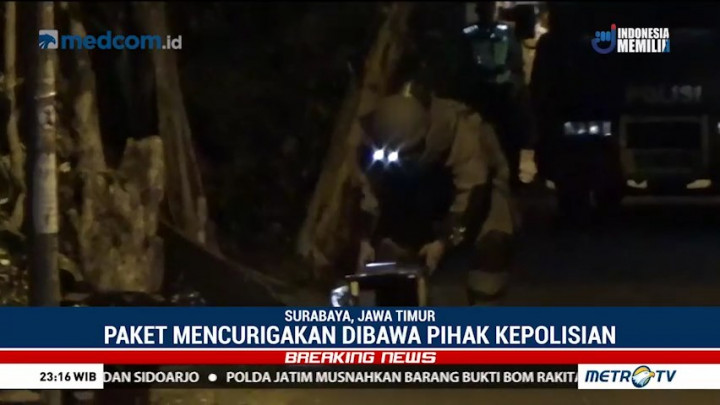 Tim Gegana Periksa Paket Mencurigakan di Surabaya