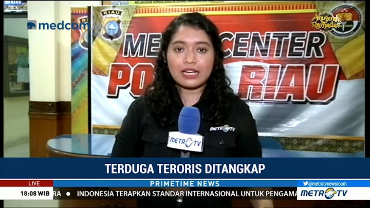8 Terduga Teroris Ditangkap Terkait Penyerangan Mapolda Riau