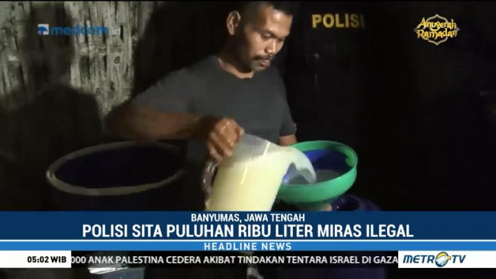 Polres Banyumas Gerebek Pabrik Miras Ilegal