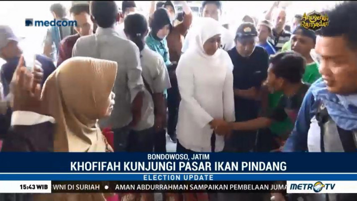 Khofifah Kunjungi Pasar Ikan Pindang di Bondowoso