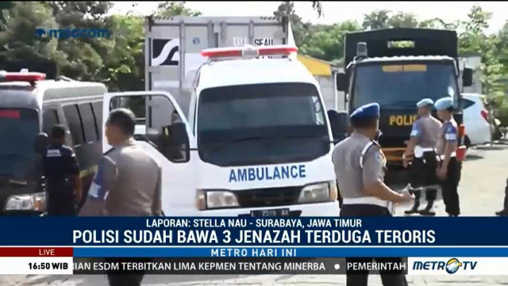 Tiga Jenazah Pelaku Terorisme Rusun Wonocolo Diserahkan ke Keluarga