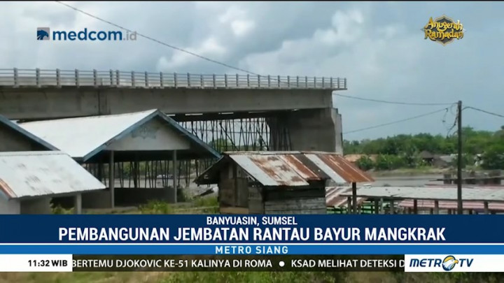 Pembangunan Jembatan Penghubung Banyuasin-Muara Enim Terbengkalai