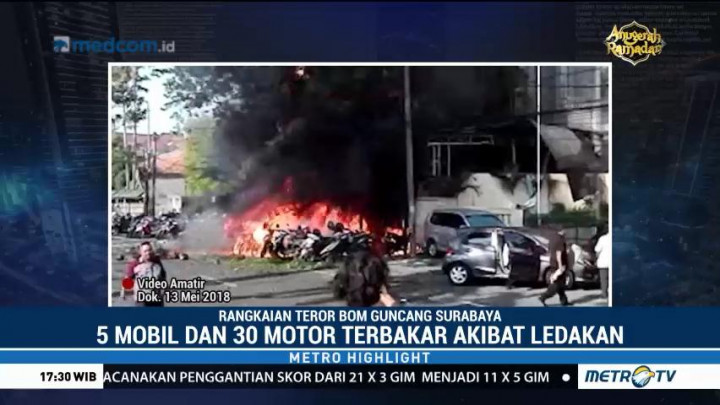 Rangkaian Teror Bom Guncang Surabaya