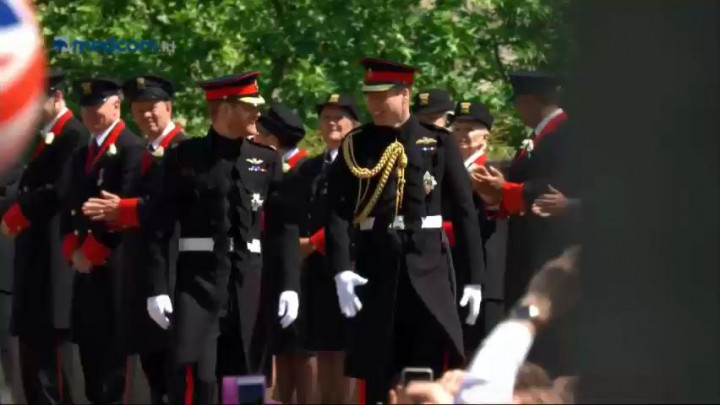 Pangeran Harry dan William Tiba di Kastel Windsor