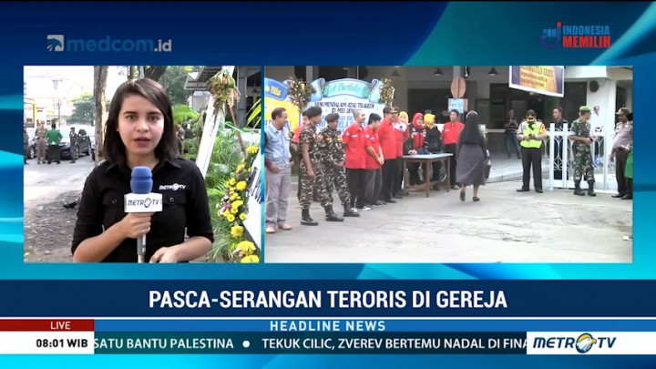 Pascaledakan Bom, Ibadah di Gereja Santa Maria Dijaga Ketat