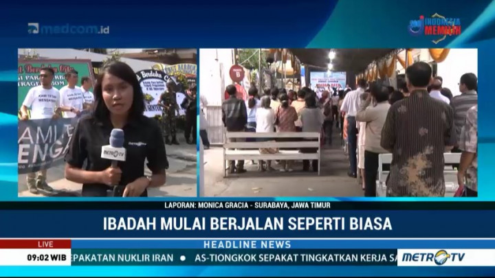 Seminggu Pascaserangan, Jemaat Kembali Beribadah di GKI