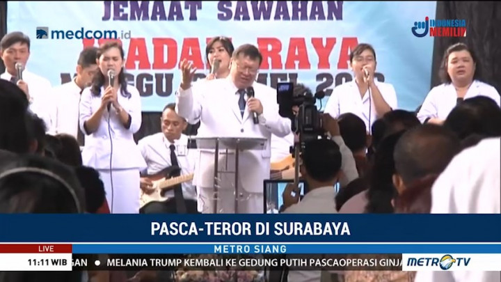 Ibadah Minggu Pascaaksi Teror di Surabaya