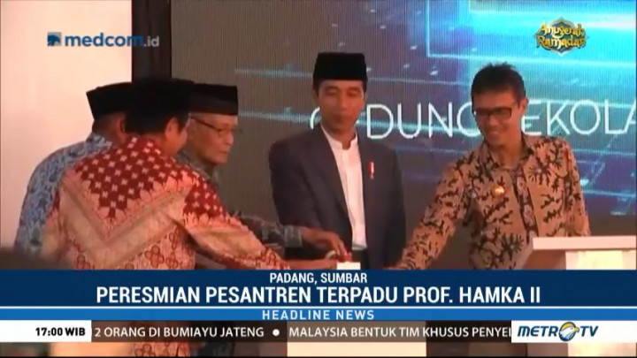 Jokowi Resmikan Pesantren Prof Dr Hamka II