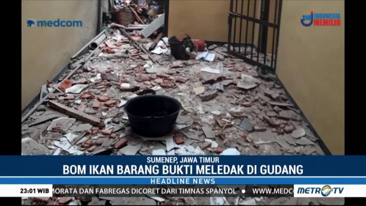 Bom Ikan Meledak di Mapolsek Giligenting Sumenep