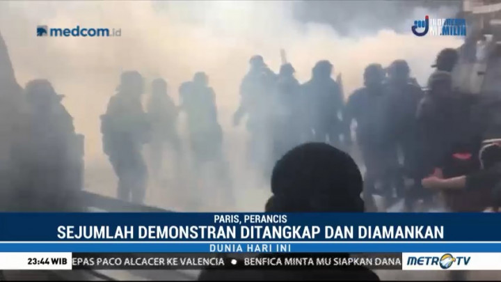 Polisi Perancis Tangkap Sejumlah Demonstran