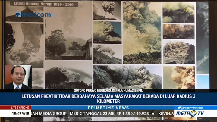 Letusan Freatik Merapi Masih Aman di Radius 3 Km