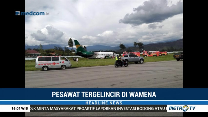 Pesawat Kargo Tergelincir di Bandara Wamena