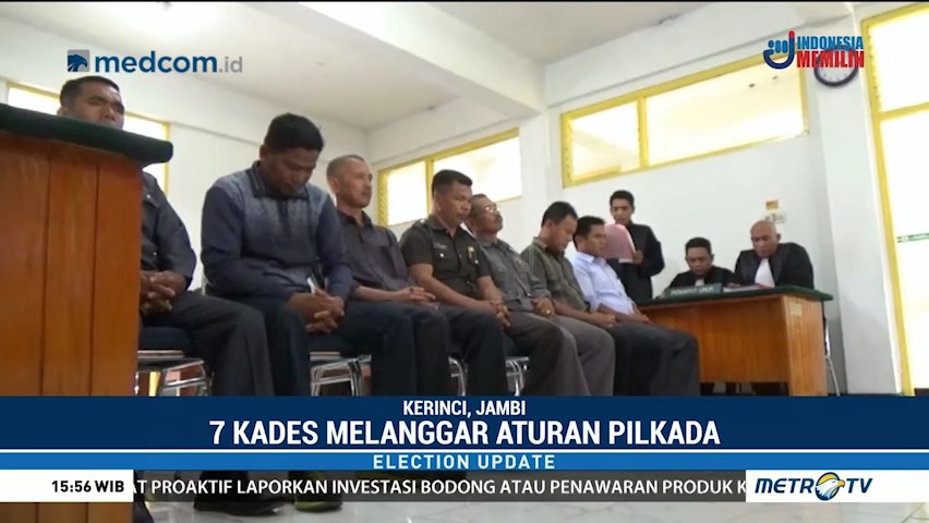 Tak Netral, 7 Kades di Kerinci Dituntut Tiga Bulan Penjara