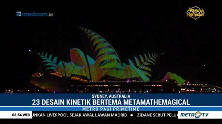 Cantiknya Festival Cahaya di Gedung Opera Sydney