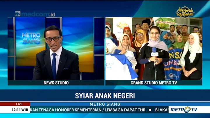 Suporter Peserta Syiar Anak Negeri Tiba di Gedung Metro TV