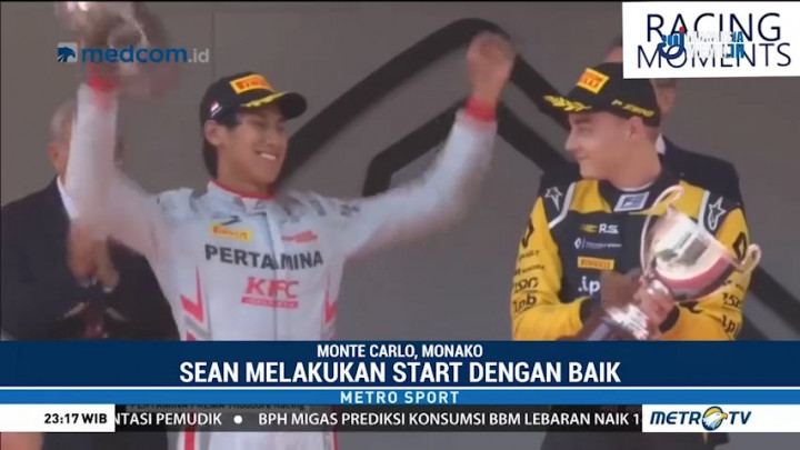 Sean Gelael Raih Podium F2 di Monako
