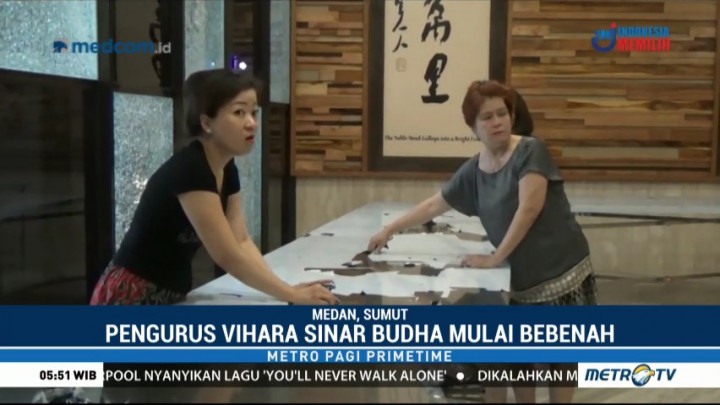 Jelang Waisak, Umat Budha di Medan Rapikan Vihara