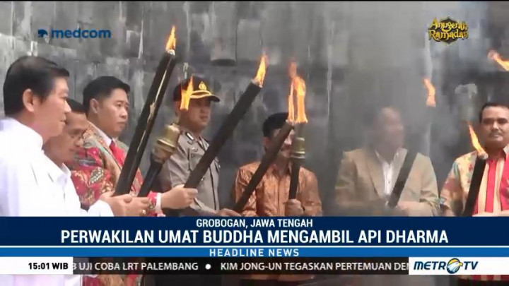 Pengambilan Api Dharma Waisak