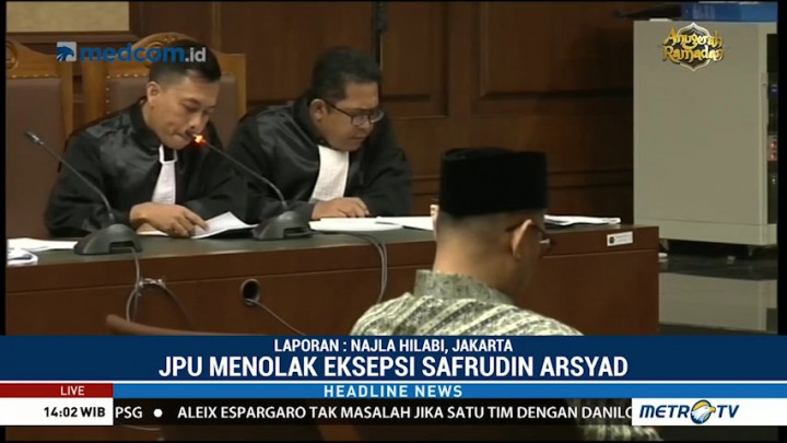 Jaksa Tolak Eksepsi Syafruddin Temenggung