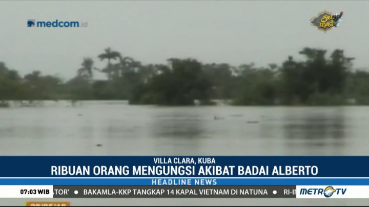 Ribuan Warga Kuba Mengungsi Akibat Badai Alberto