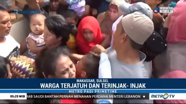 Pembagian Zakat dan Sedekah di Makassar Berlangsung Ricuh