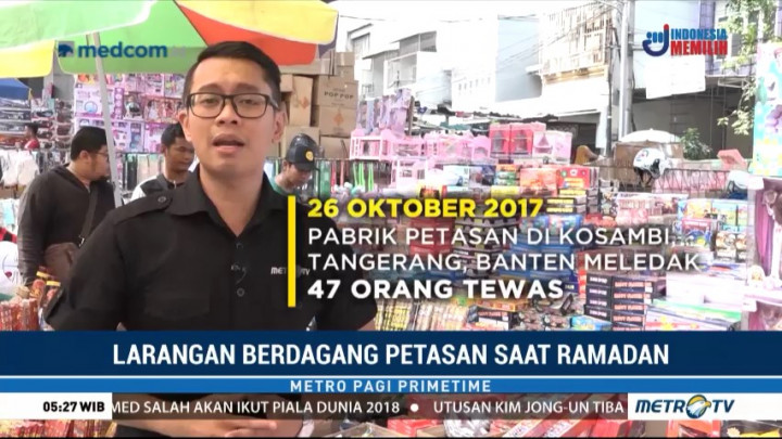 Larangan Berdagang Petasan saat Ramadan