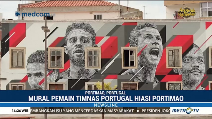Mural Pemain Timnas Portugal Hiasi Kota Portimao