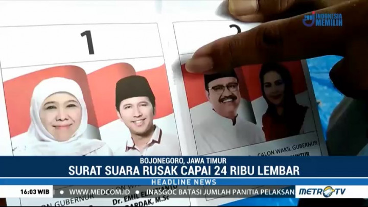 KPU Bojonegoro Temukan 24 Ribu Surat Suara Rusak