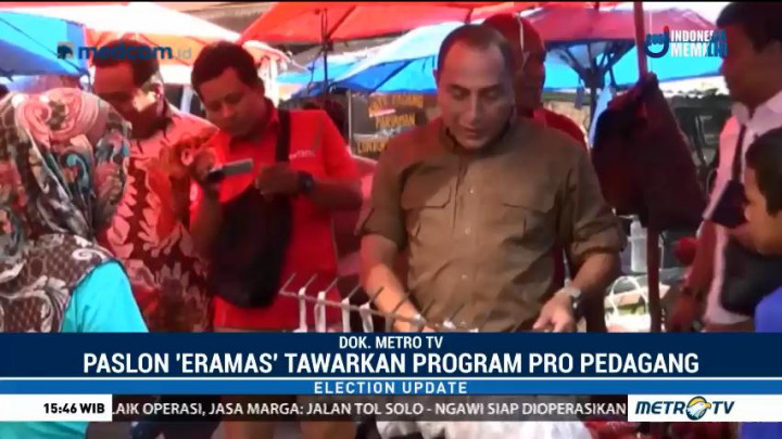 Berebut Suara Warga Sumut di Pasar Tradisional