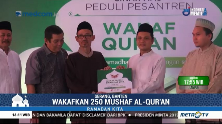 Sinar Mas Wakafkan Mushaf Alquran untuk Ponpes Daar El Istiqomah