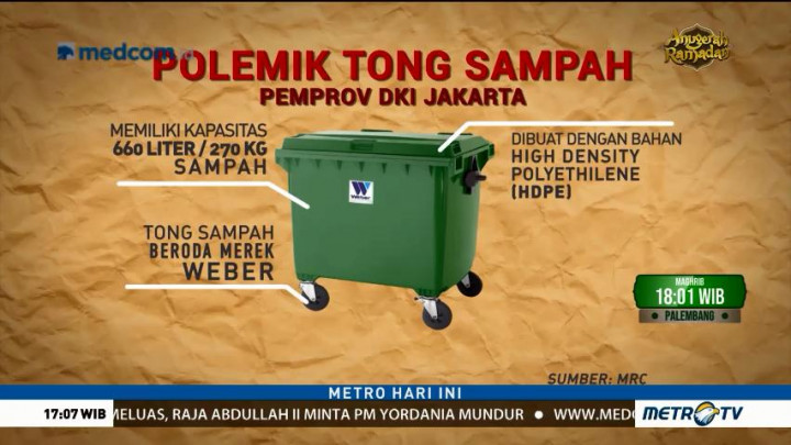 Ini Spesifikasi Tong Sampah Milik Pemprov DKI dari Jerman
