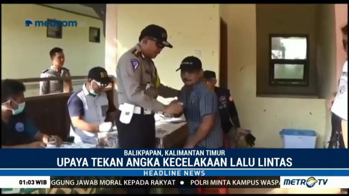 Puluhan Sopir di Balikpapan Jalani Tes Urine