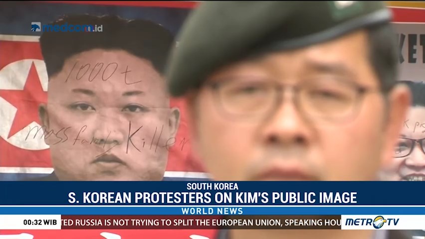 South Korean Protesters Reject Kim's Softened Public Image