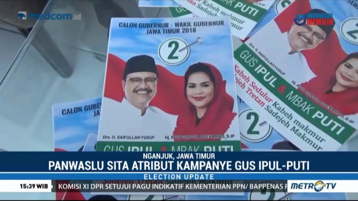 Panwaslu Sita Atribut Kampanye Gus Ipul-Puti dari Acara Pengajian