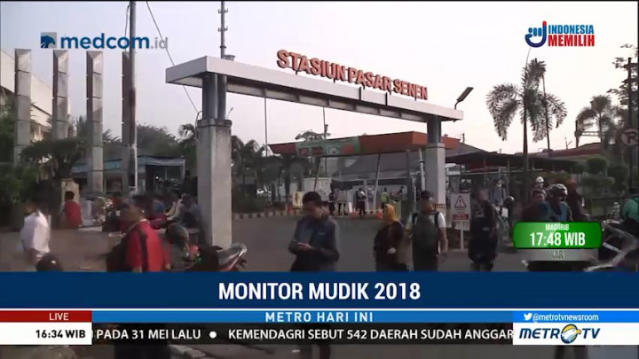 Puncak Arus Mudik di Stasiun Pasar Senen Diprediksi H-2 Lebaran