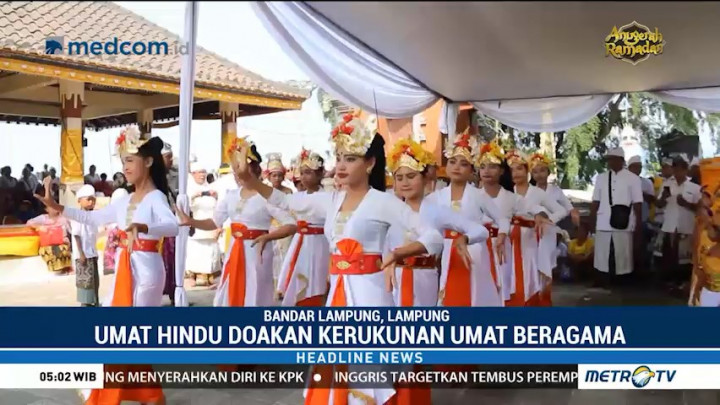 Ribuan Umat Hindu di Lampung Rayakan Kuningan