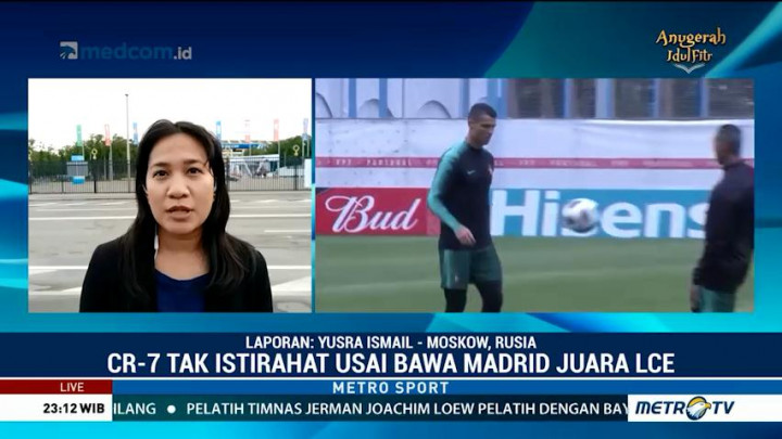 Ronaldo Ikut Berlatih Jelang Laga Kontra Spanyol