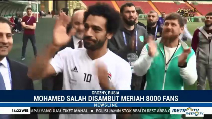 Mohamed Salah Disambut Ribuan Pendukung di Rusia