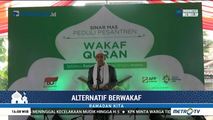 Sinar Mas dan Media Group Wakafkan 180 Alquran ke Ponpes Babussalam Tangerang