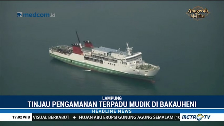 Kapolri Tinjau Arus Lalin Pelabuhan Merak-Bakauheni dari Udara