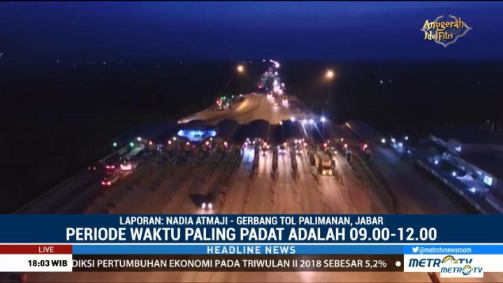 Arus Kendaraan di Gerbang Tol Palimanan Menurun