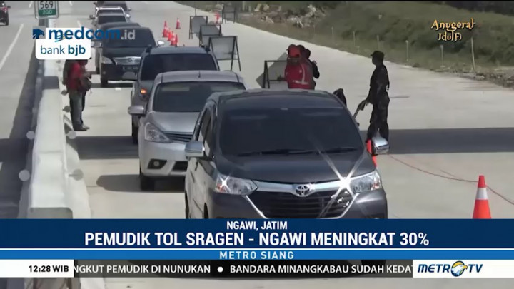 Volume Kendaraan di Tol Sragen-Ngawi Naik 30 Persen