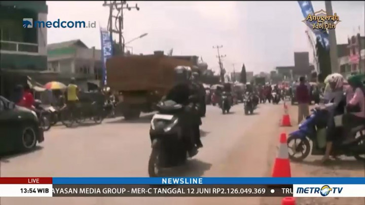 Pemudik Diimbau Waspadai Pasar Tumpah di Sungai Lilin